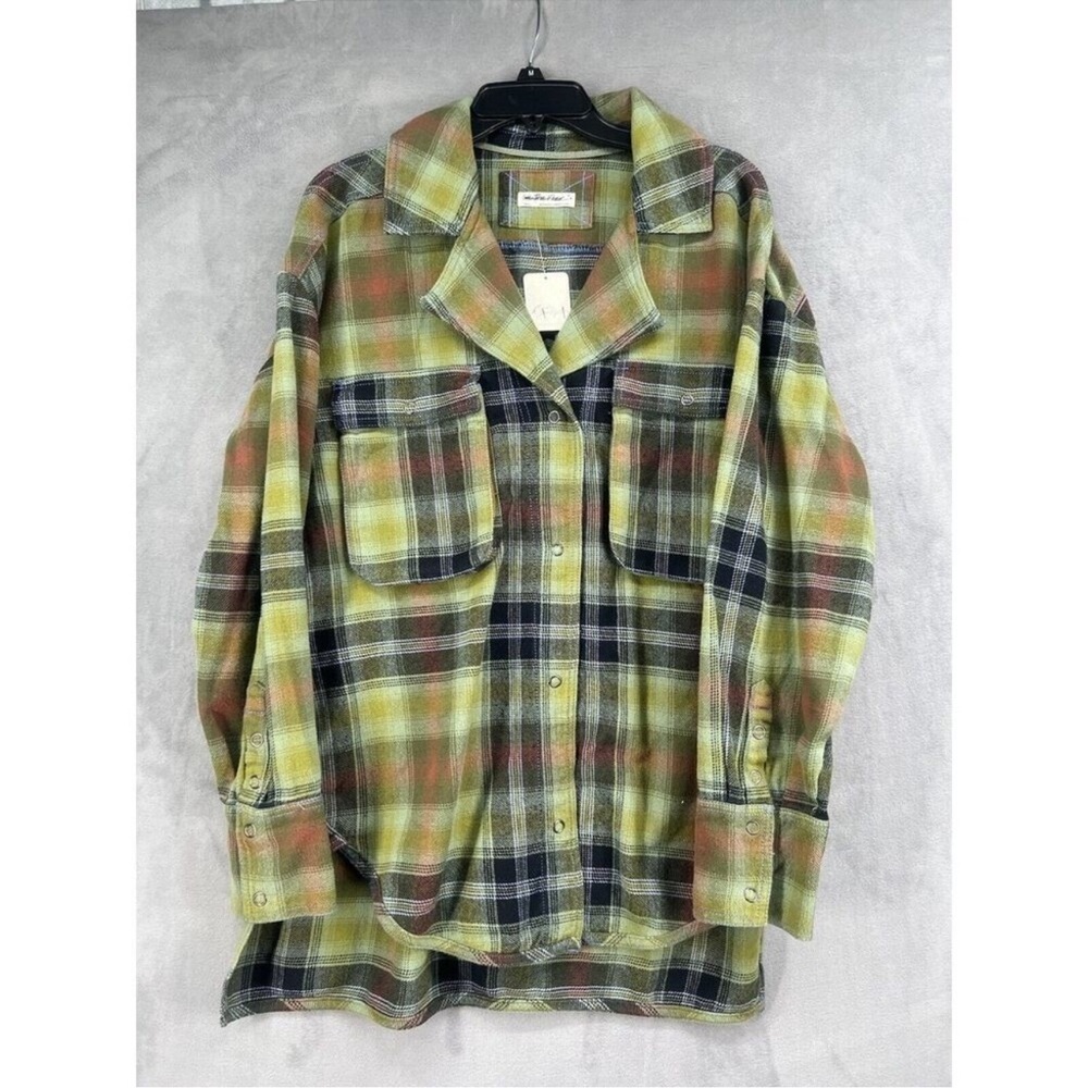 Free People Izzie Cargo Shirt Size Small Olive Combo - Picture 2 of 3